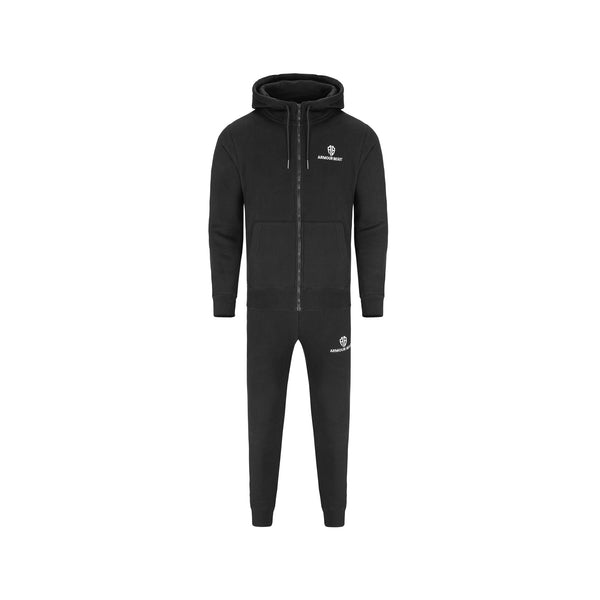 Apex Performance Fleece Zipper Tracksuit – Black