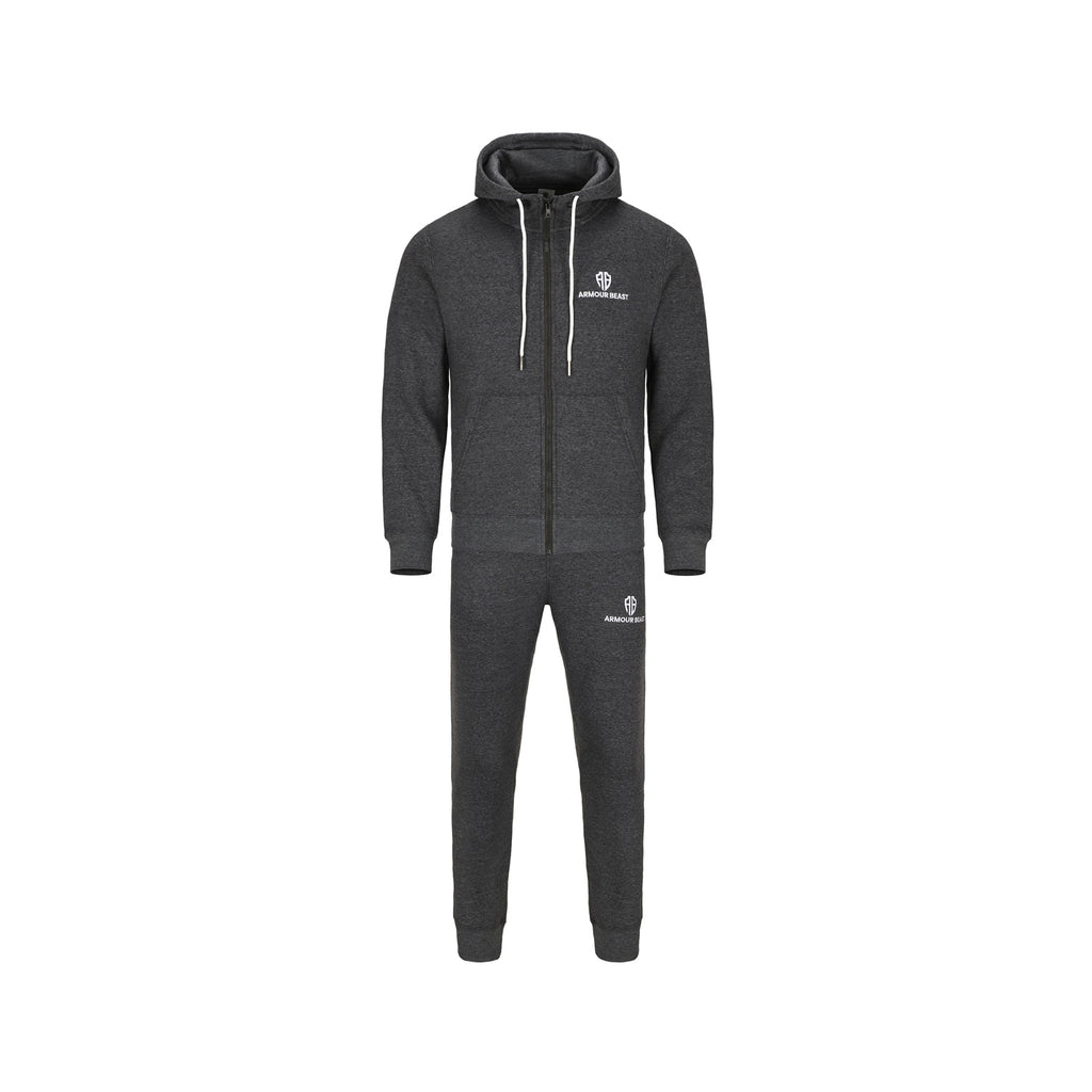Apex Performance Fleece Zipper Tracksuit – Dark Grey