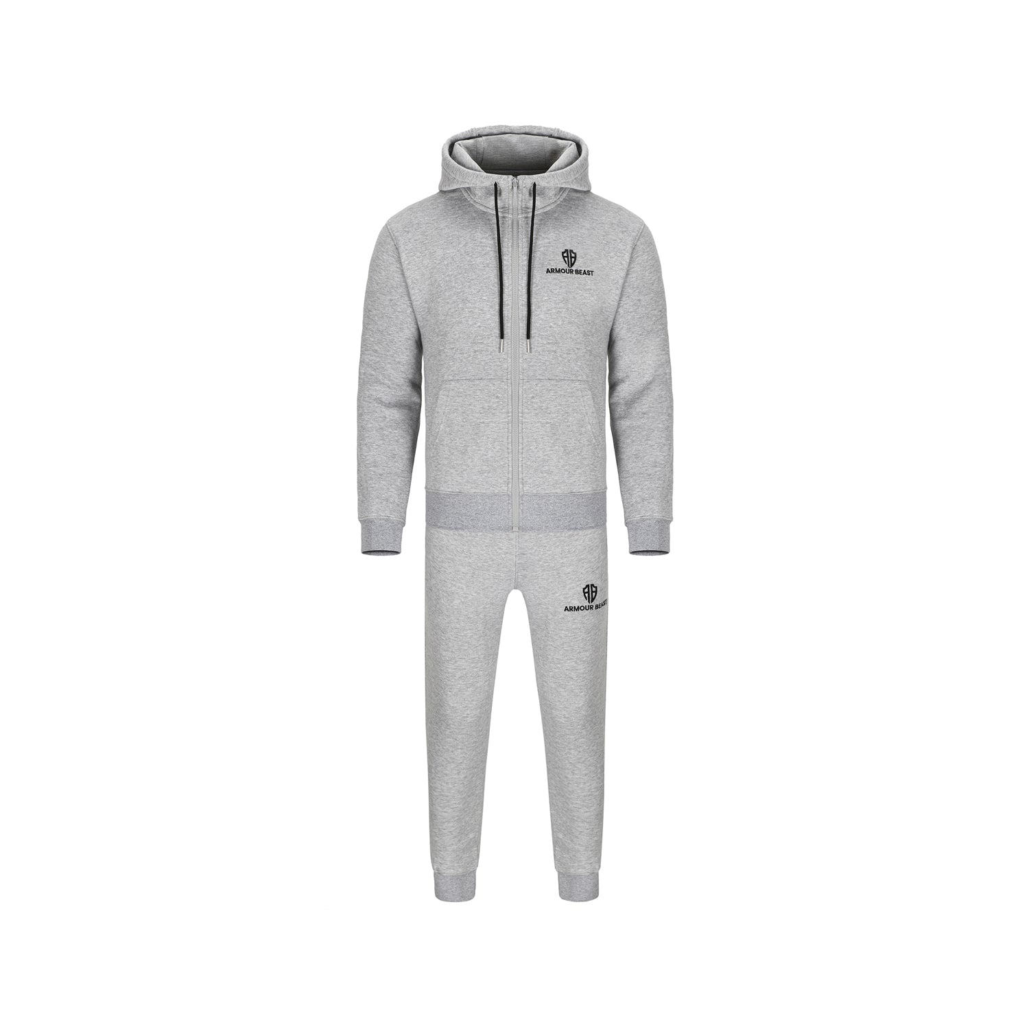 Apex Performance Fleece Zipper Tracksuit – Heather Grey