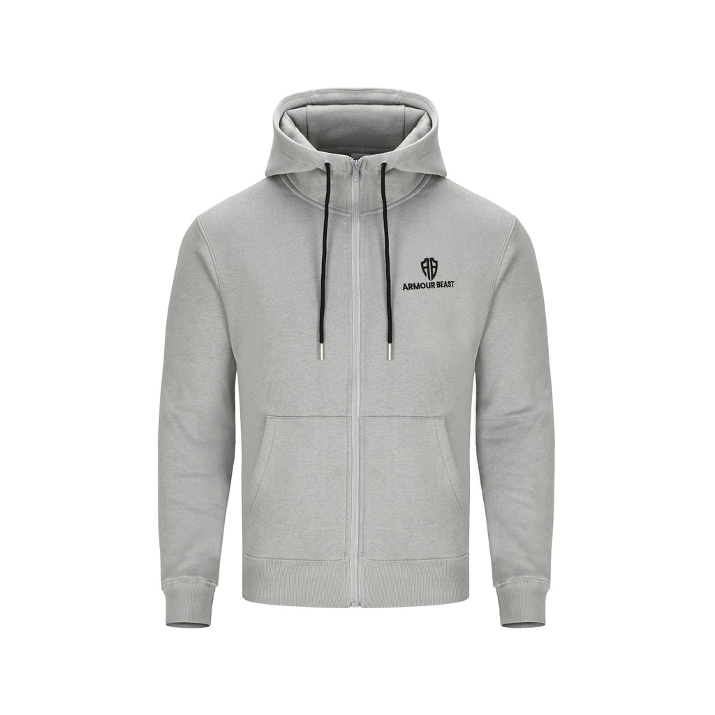 Apex Performance Fleece Zipper Tracksuit – Silver