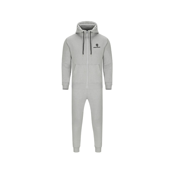 Apex Performance Fleece Zipper Tracksuit – Silver