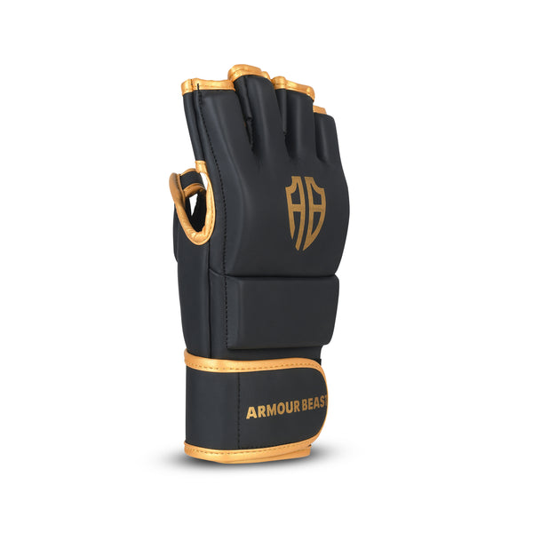 Elite Grip MMA Grappling Gloves Black/Gold