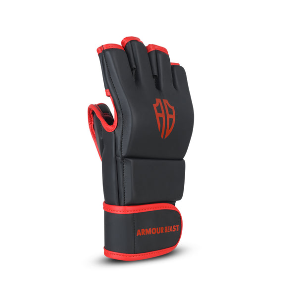 Elite Grip MMA Grappling Gloves Black/Red