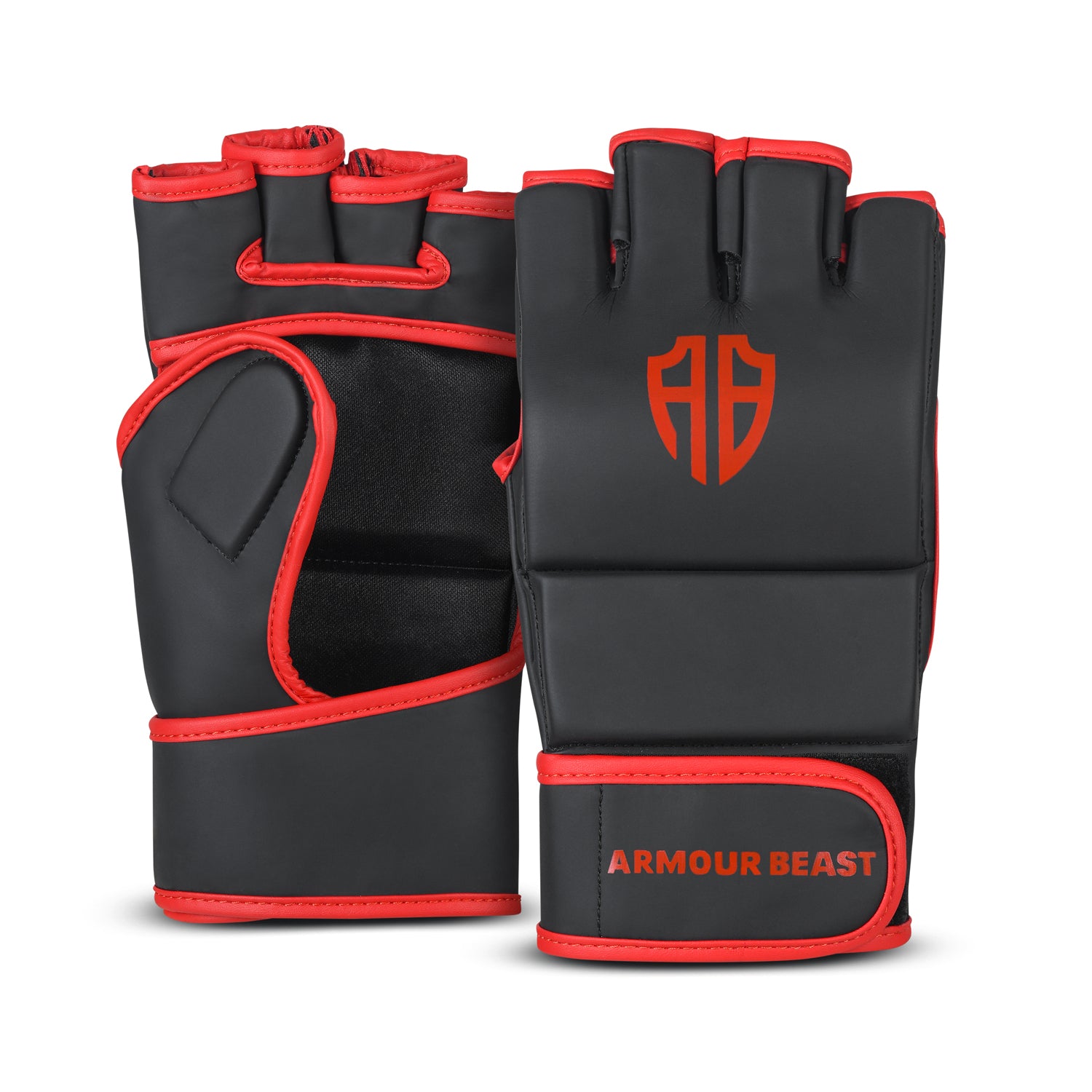 Elite Grip MMA Grappling Gloves Black/Red