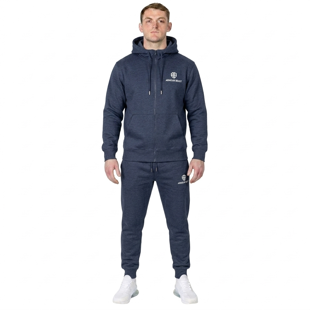 Apex Performance Fleece Zipper Tracksuit – Navy