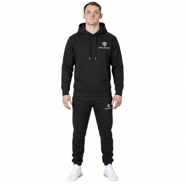 Forge Pullover Fleece Tracksuit – Black