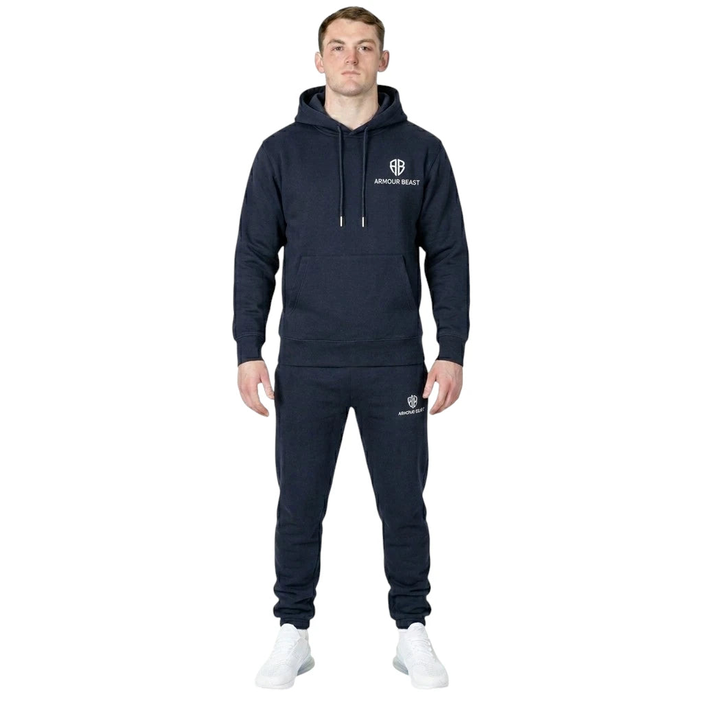 Forge Pullover Fleece Tracksuit – Navy