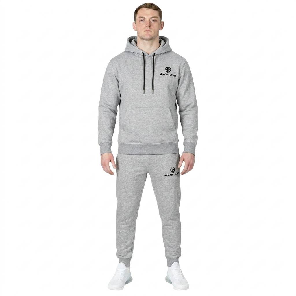 Forge Pullover Fleece Tracksuit – Heather Grey