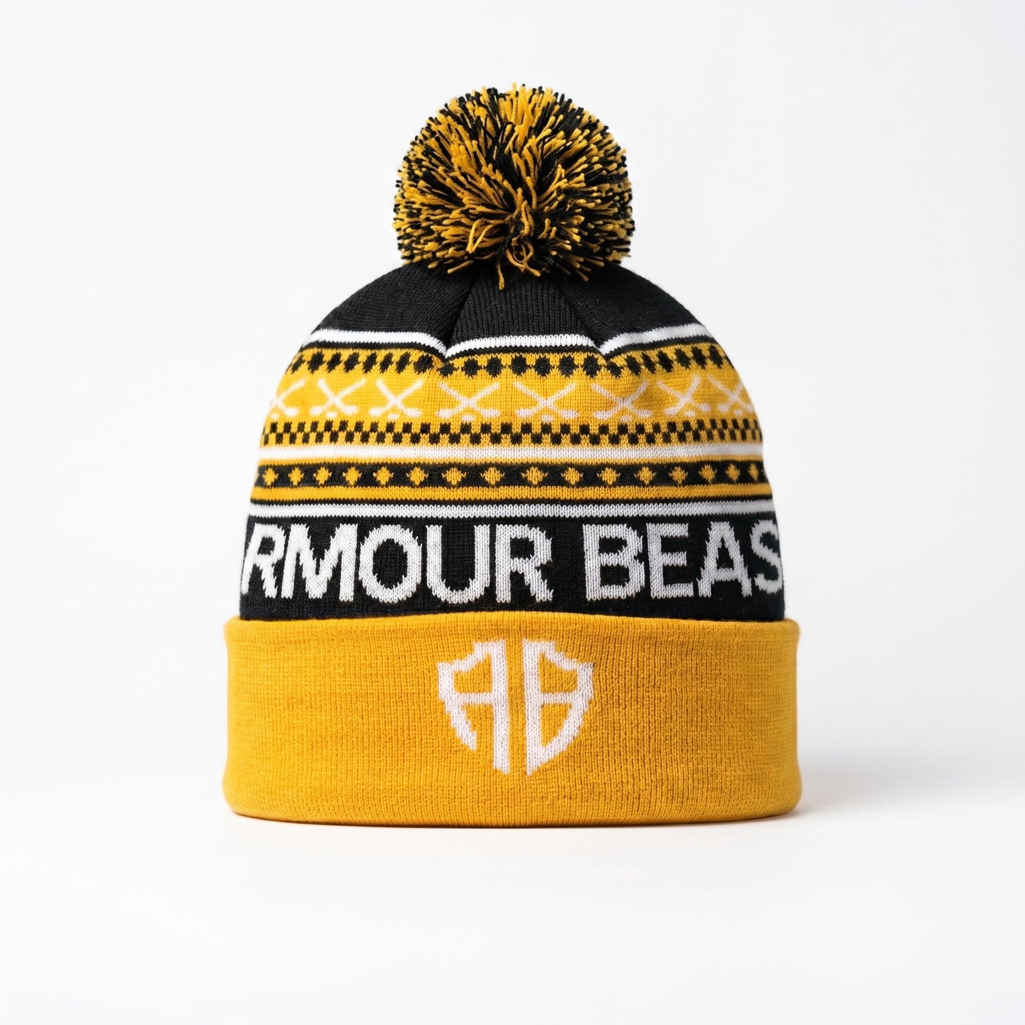 Yellow cap with puff