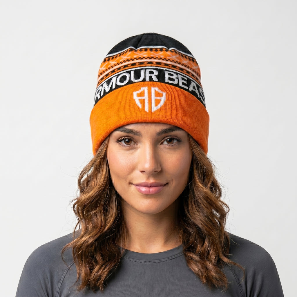 Orange cap without puff
