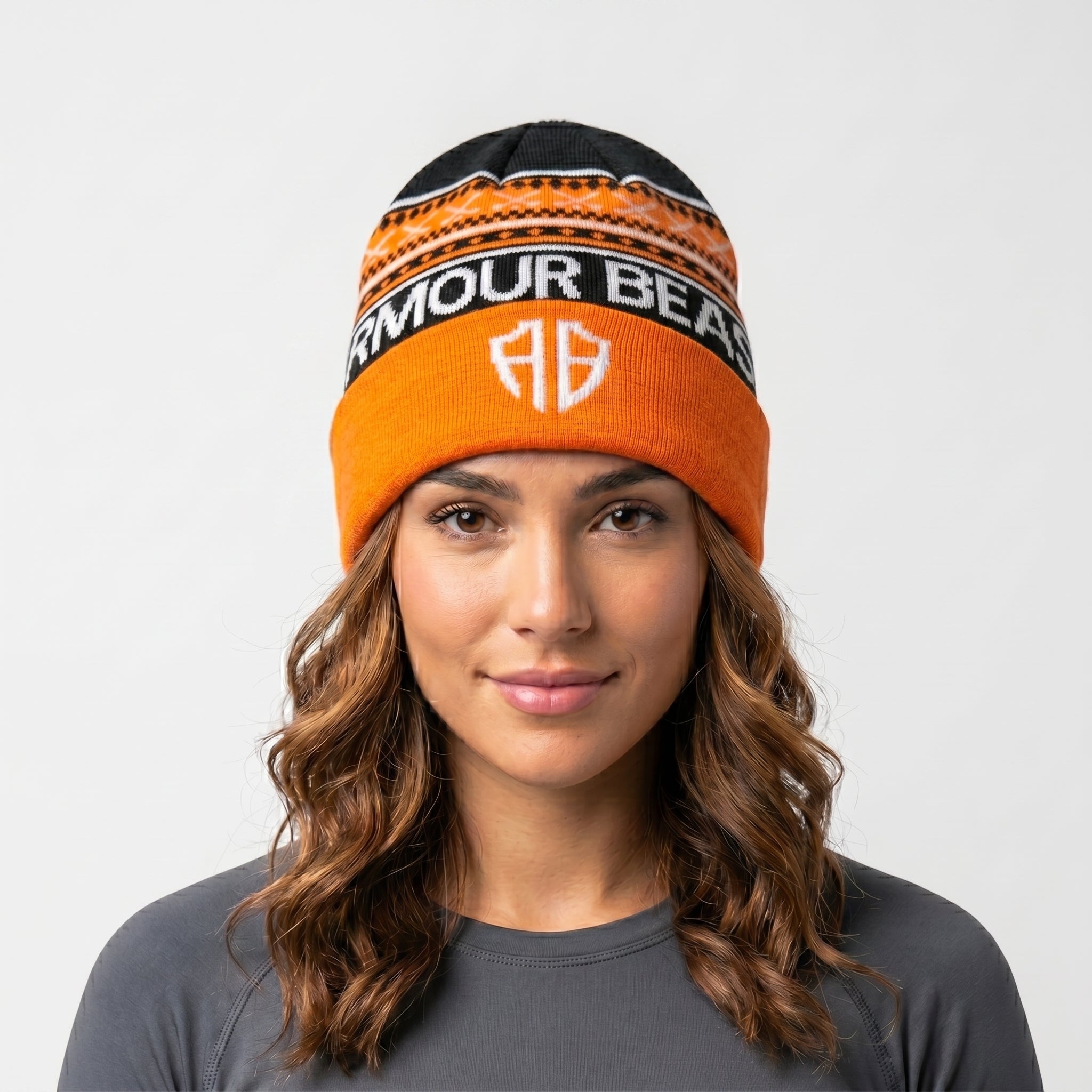 Orange cap without puff