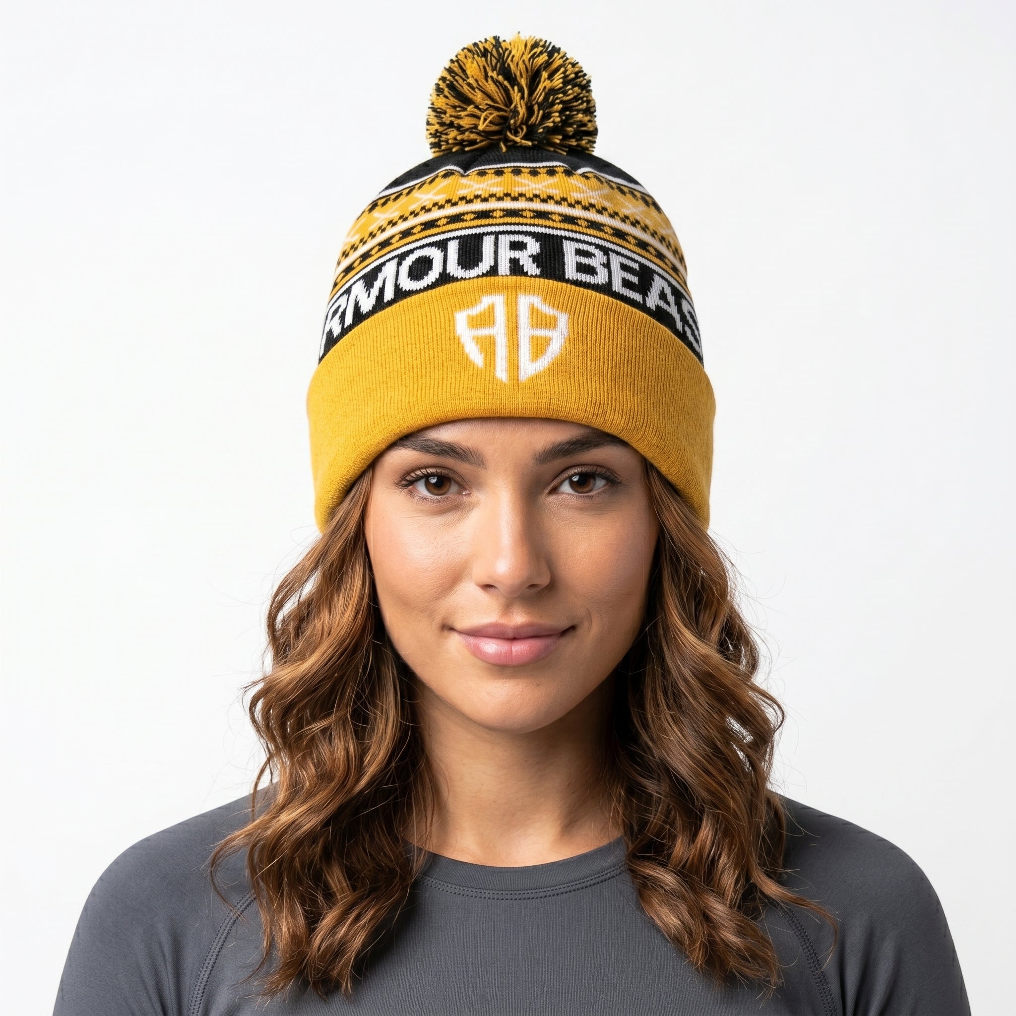 Yellow cap with puff